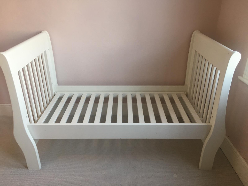 white company sleigh cot bed